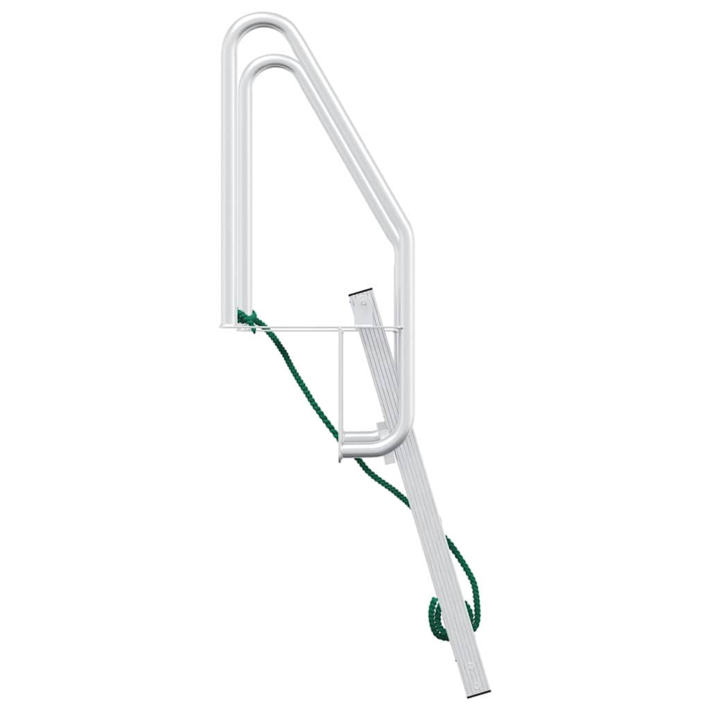 3-Trinns brygge stige sølv 58 x 77 x 144 cm Aluminium