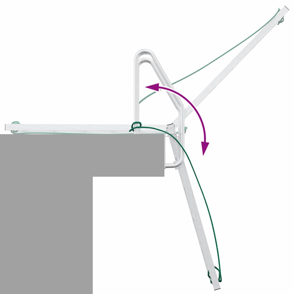 5-trinns dokkestige sølv 58 x 77 x 191 cm Aluminium