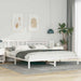 Sengestamme med hodegjerde Hvit 200 x 200 cm Massiv furu