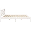 Sengestamme med hodegjerde Hvit 200 x 200 cm Heltre furu