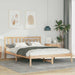 Sengestamme med hodegjerde Brun 160 x 200 cm Massiv furu
