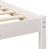 Sengestamme med hodegjerde Hvit 150 x 200 cm Heltre furu