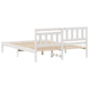 Sengestamme med hodegjerde Hvit 150 x 200 cm Heltre furu