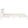 Sengestamme med hodegjerde Hvit 150 x 200 cm Heltre furu