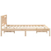 Sengestamme med hodegjerde Brun 120 x 200 cm Heltre furu