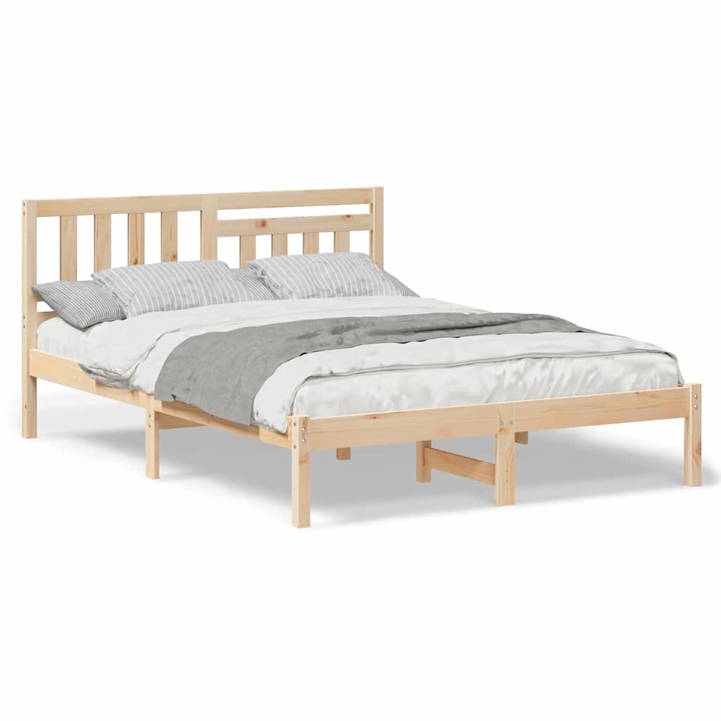 Sengestamme med hodegjerde Brun 120 x 200 cm Heltre furu