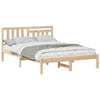 Sengestamme med hodegjerde Brun 140 x 190 cm Heltre furu