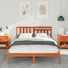 Sengestamme med hodegjerde Voksbrun 140 x 190 cm Heltre furu
