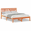 Sengestamme med hodegjerde Voksbrun 135 x 190 cm Heltre furu