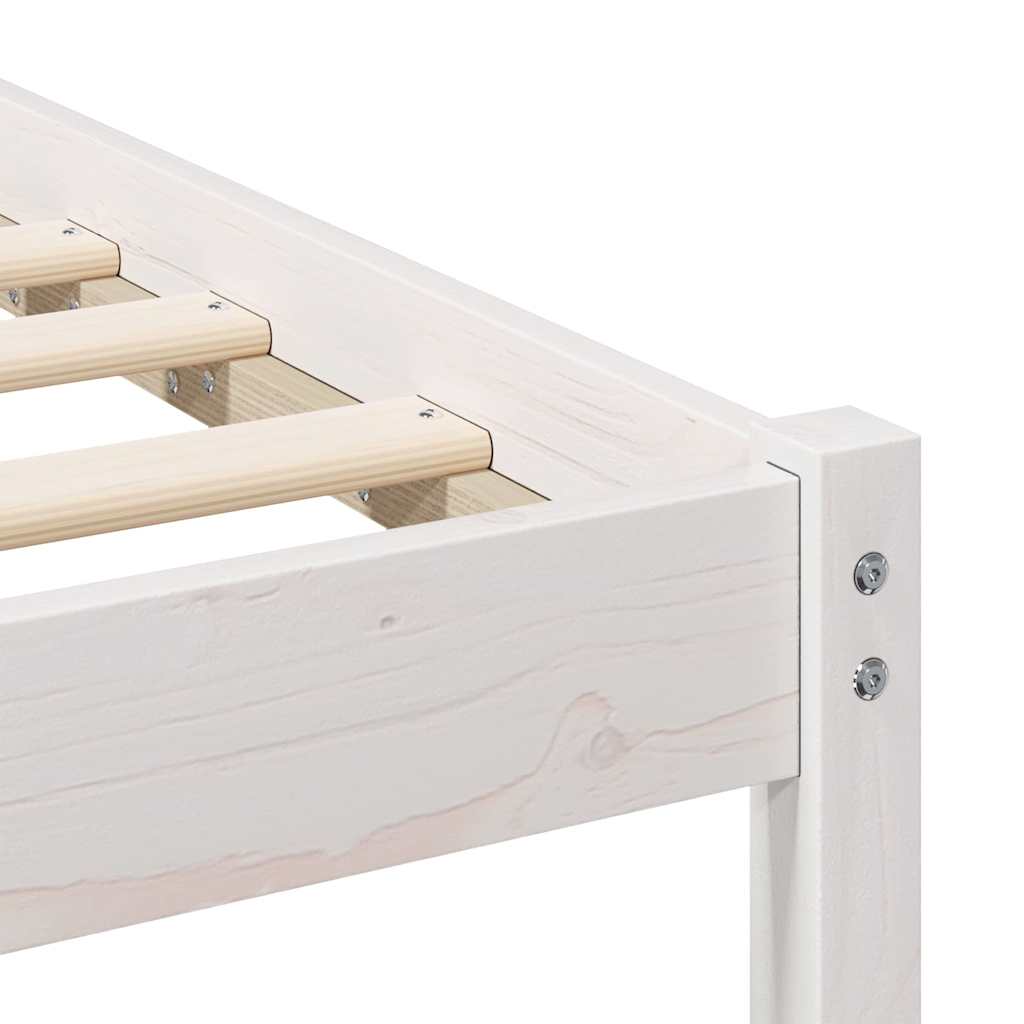 Sengestamme med hodegjerde Hvit 120 x 190 cm Heltre furu