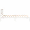 Sengestamme med hodegjerde Hvit 80 x 200 cm Heltre furu