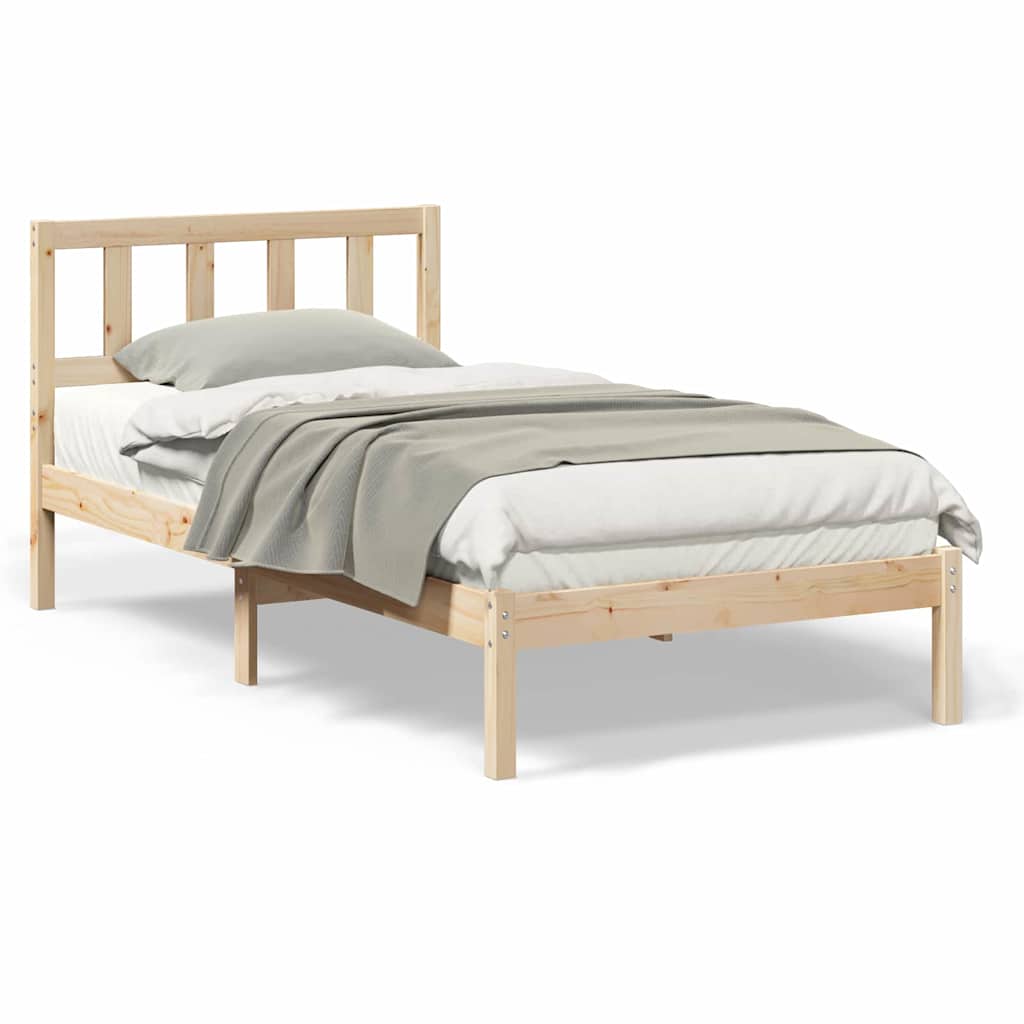 Sengestamme med hodegjerde Brun 100 x 200 cm Heltre furu