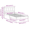 Sengestamme med hodegjerde Voksbrun 100 x 200 cm Heltre furu