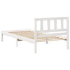 Sengestamme med hodegjerde Hvit 75 x 190 cm Heltre furu
