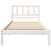 Sengestamme med hodegjerde Hvit 75 x 190 cm Heltre furu