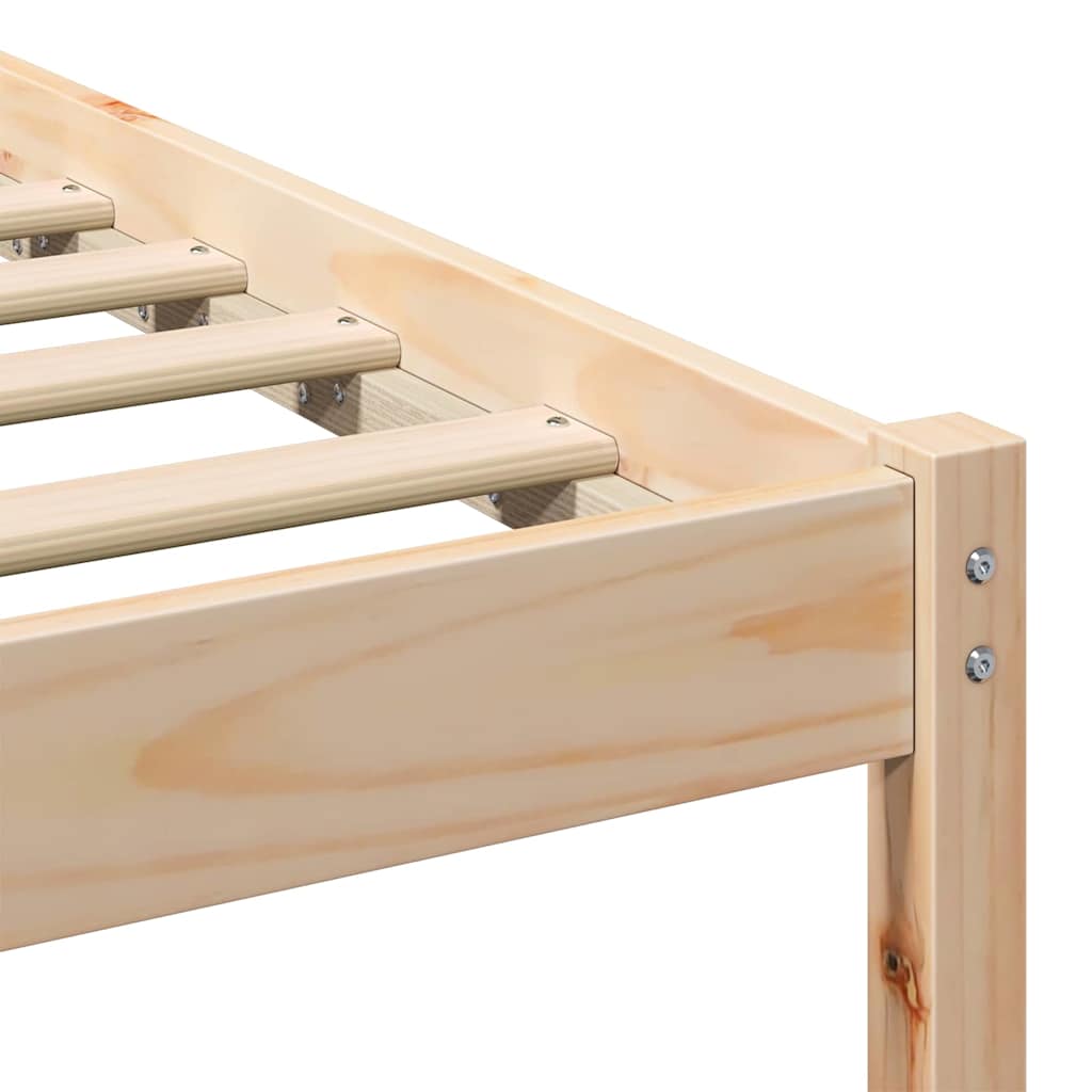 Sengestamme med hodegjerde Brun 90 x 200 cm Heltre furu