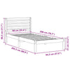 Sengestamme med hodegjerde Brun 90 x 200 cm Heltre furu