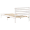 Sengestamme med hodegjerde Hvit 75 x 190 cm Heltre furu