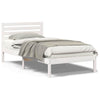 Sengestamme med hodegjerde Hvit 75 x 190 cm Heltre furu