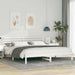 Sengestamme med hodegjerde Hvit 200 x 200 cm Massiv furu
