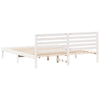 Sengestamme med hodegjerde Hvit 200 x 200 cm Heltre furu