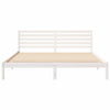 Sengestamme med hodegjerde Hvit 200 x 200 cm Heltre furu
