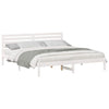 Sengestamme med hodegjerde Hvit 200 x 200 cm Heltre furu