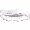 Sengestamme med hodegjerde Hvit 200 x 200 cm Heltre furu