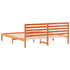 Sengestamme med hodegjerde Voksbrun 200 x 200 cm Heltre furu