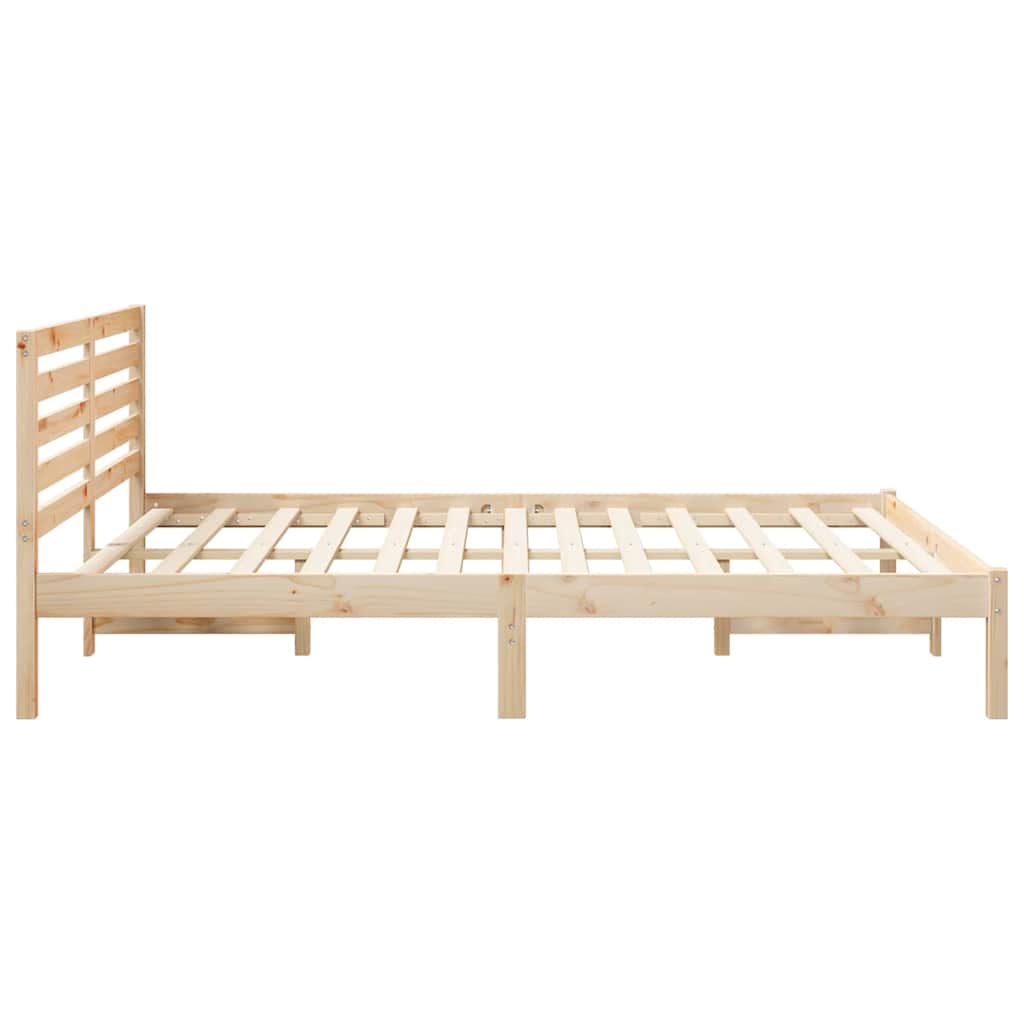 Sengestamme med hodegjerde Brun 160 x 200 cm Heltre furu