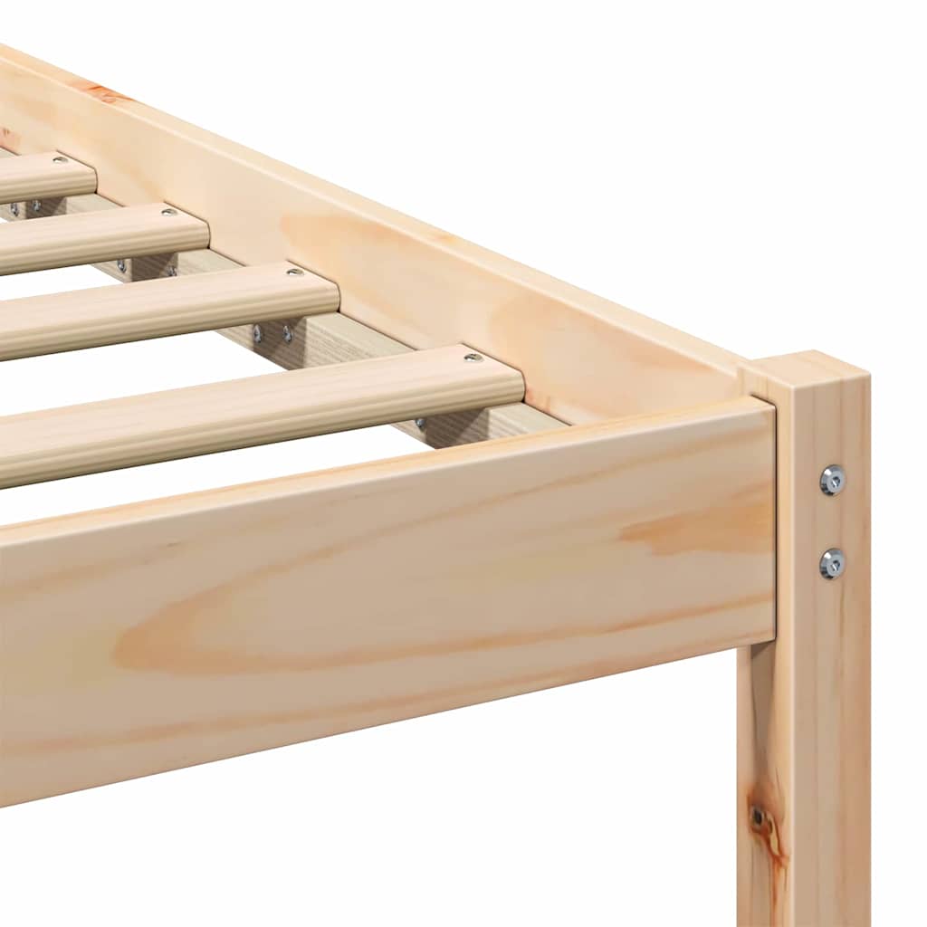 Sengestamme med hodegjerde Brun 150 x 200 cm Heltre furu
