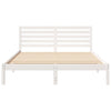 Sengestamme med hodegjerde Hvit 150 x 200 cm Heltre furu