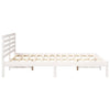 Sengestamme med hodegjerde Hvit 150 x 200 cm Heltre furu