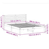 Sengestamme med hodegjerde Hvit 150 x 200 cm Heltre furu