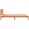 Sengestamme med hodegjerde Voksbrun 100 x 210 cm Heltre furu