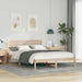 Sengestamme med hodegjerde Brun 140 x 210 cm Massiv furu