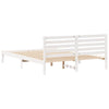 Sengestamme med hodegjerde Hvit 160 x 210 cm Heltre furu