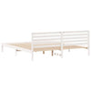Sengestamme med hodegjerde Hvit 180 x 210 cm Heltre furu