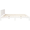 Sengestamme med hodegjerde Hvit 180 x 210 cm Heltre furu