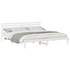 Sengestamme med hodegjerde Hvit 200 x 210 cm Heltre furu