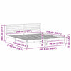 Sengestamme med hodegjerde Hvit 200 x 210 cm Heltre furu