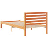Sengestamme med hodegjerde Voksbrun 90 x 220 cm Heltre furu