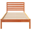 Sengestamme med hodegjerde Voksbrun 90 x 220 cm Heltre furu