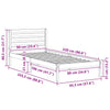 Sengestamme med hodegjerde Voksbrun 90 x 220 cm Heltre furu