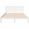 Sengestamme med hodegjerde Hvit 140 x 220 cm Heltre furu