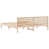 Sengestamme med hodegjerde Brun 180 x 220 cm Heltre furu