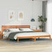 Sengestamme med hodegjerde Vokset Brun 180 x 220 cm Massiv furu