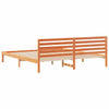 Sengestamme med hodegjerde Voksbrun 200 x 220 cm Heltre furu