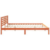 Sengestamme med hodegjerde Voksbrun 200 x 220 cm Heltre furu
