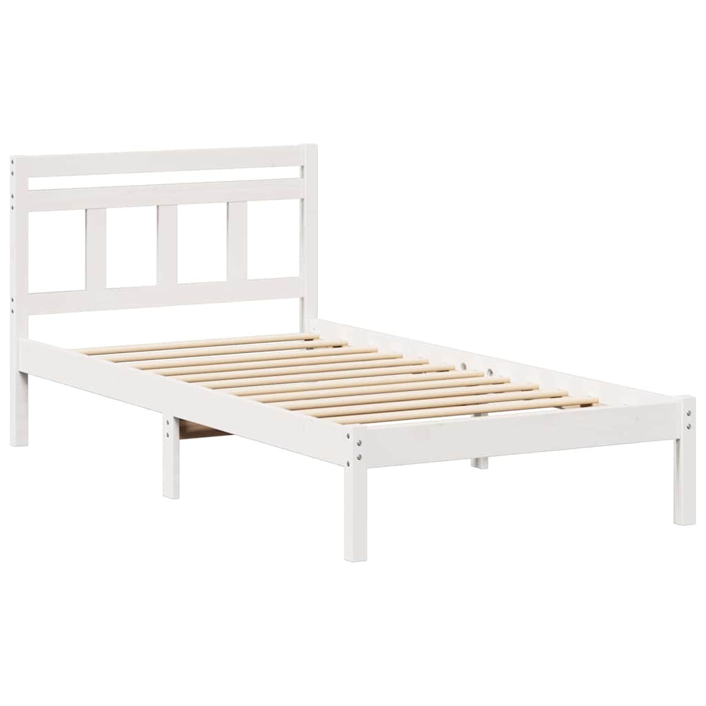 Sengestamme Hvit 90 x 200 cm Massiv furu